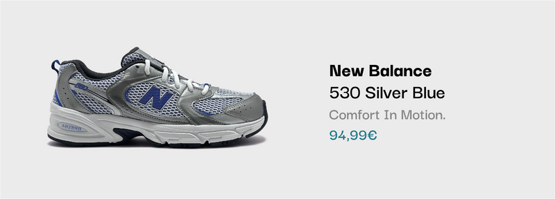 New Balance 530 Silver Blue Sneaker bei sneekrs in Silber und Blau