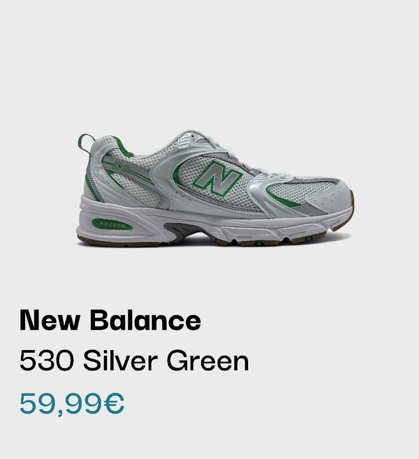 New Balance 530 Silver Green Sneaker bei sneekrs in Silber und Grün