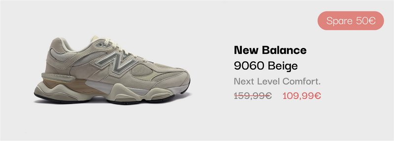 New Balance 9060 Beige Sneaker im sneekrs Sale mit reduziertem Preis