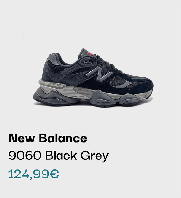 New Balance 9060 Black Grey Sneaker bei sneekrs in Schwarz und Grau