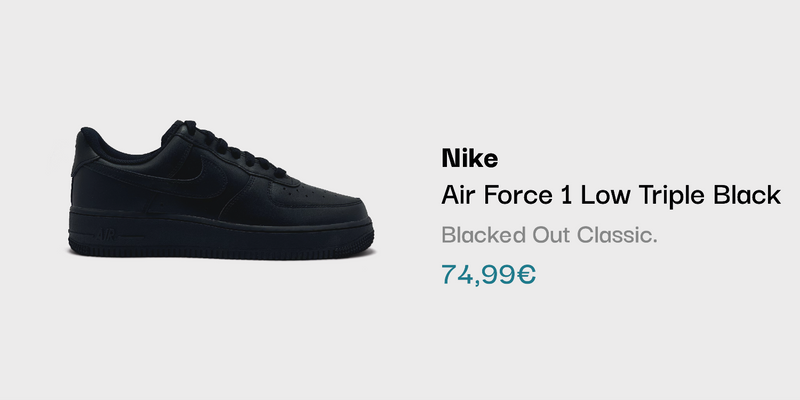 Nike Air Force 1 Low Triple Black Sneaker bei sneekrs in komplett Schwarz