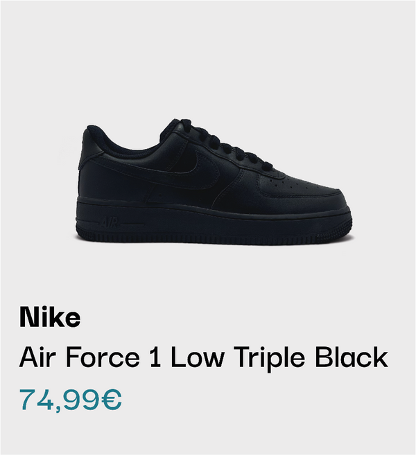 Nike Air Force 1 Low Triple Black Sneaker bei sneekrs in komplett Schwarz