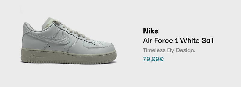Nike Air Force 1 White Sail Sneaker bei sneekrs in Weiß und Sail