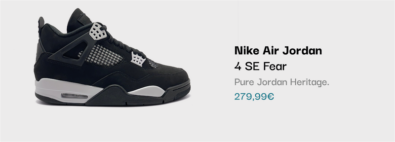 Nike Air Jordan 4 SE Fear Sneaker bei sneekrs in Schwarz und Grau