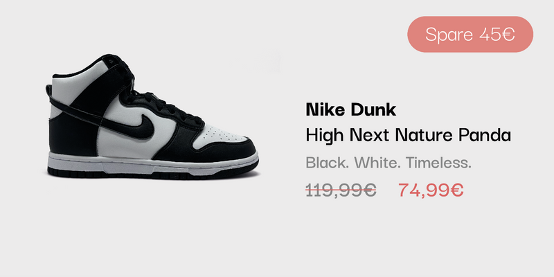 Nike Dunk High Next Nature Panda Sneaker im sneekrs Sale mit reduziertem Preis