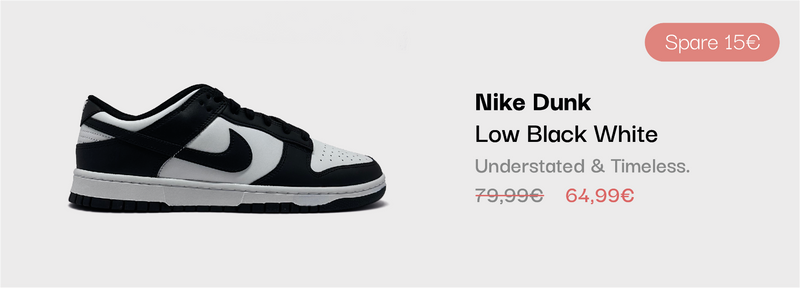 Nike Dunk Low Panda Sneaker im sneekrs Sale mit reduziertem Preis