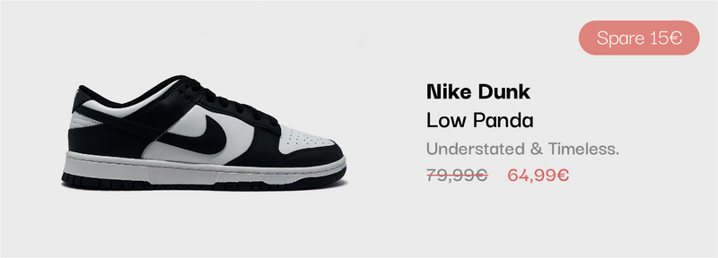 Nike Dunk Low Panda Sneaker im sneekrs Sale mit reduziertem Preis