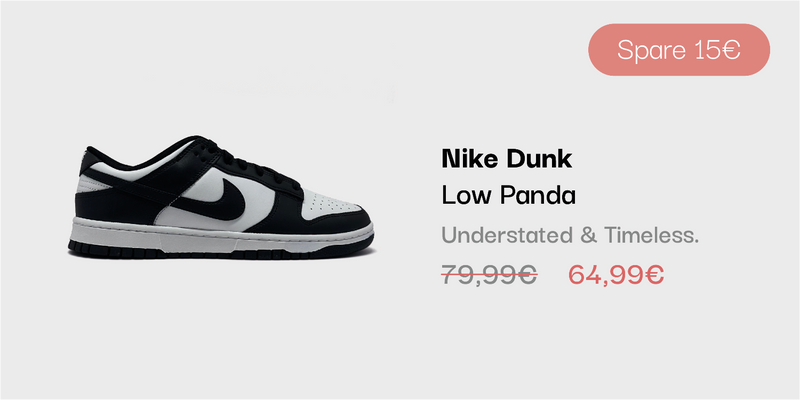 Nike Dunk Low Panda Sneaker im sneekrs Sale mit reduziertem Preis