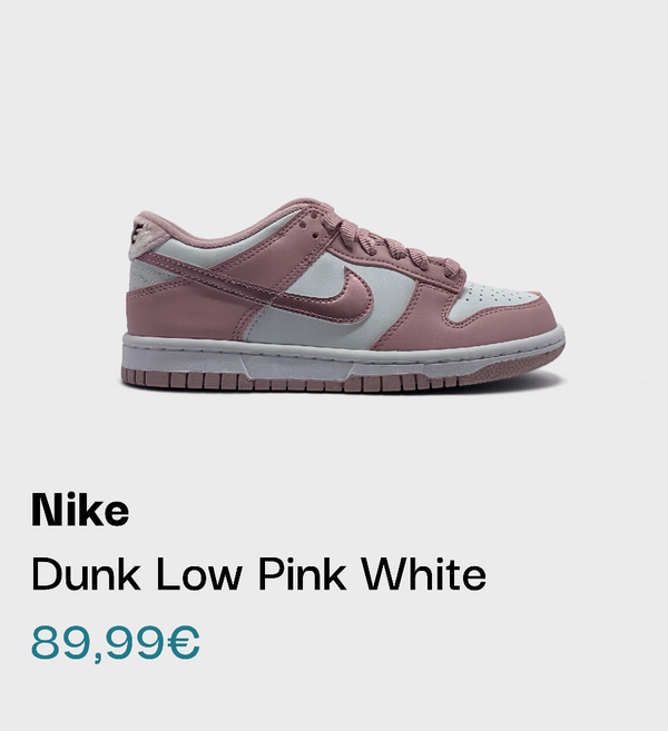 Nike Dunk Low Pink White Sneaker bei sneekrs in Pink und Weiß