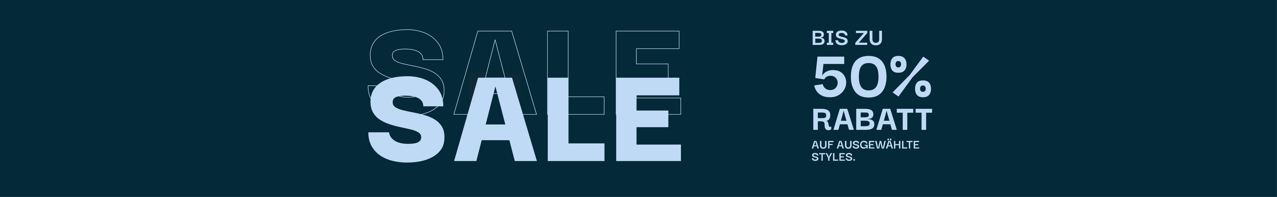 sneekrs Sale Banner mit bis zu 50 Prozent Rabatt auf ausgewählte Sneaker Styles