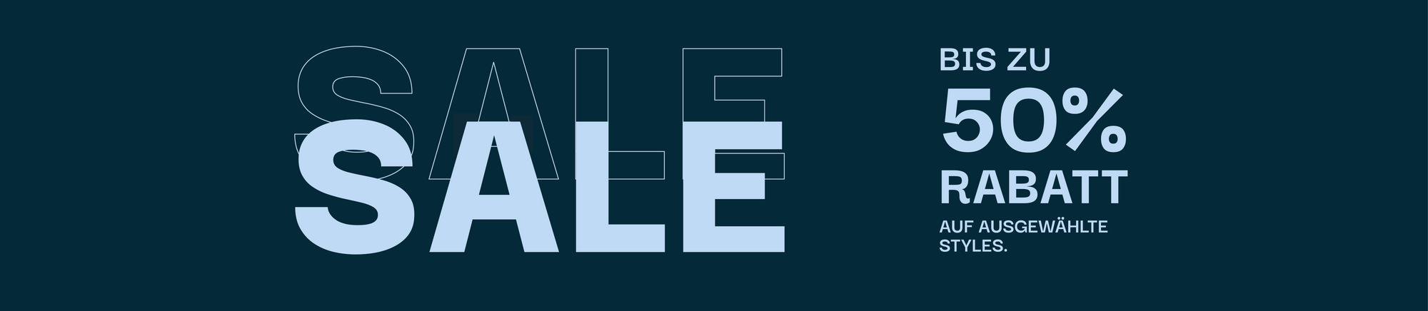 sneekrs Sale Banner mit bis zu 50 Prozent Rabatt auf ausgewählte Sneaker Styles