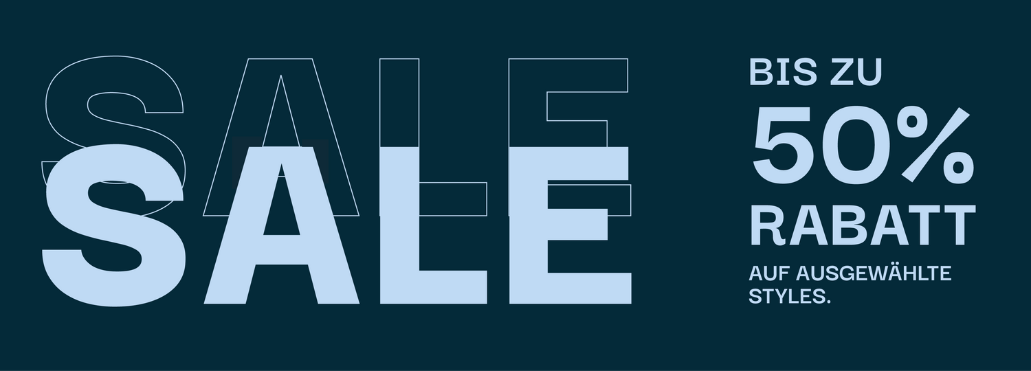 sneekrs Sale Banner mit bis zu 50 Prozent Rabatt auf ausgewählte Sneaker Styles
