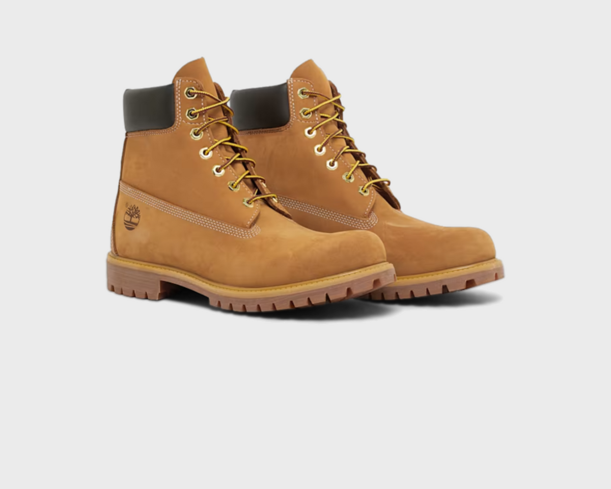 Timberland 6 Inch Premium Boot Wheat hellbraun Paar schräg von vorne