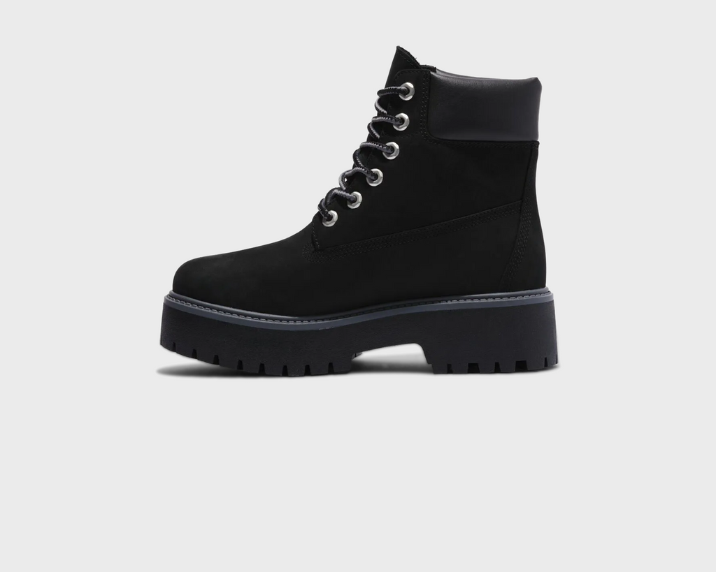 Timberland Stone Street 6 Inch Platform Boot Jet Black Boots schwarz Innenseite Seitenansicht