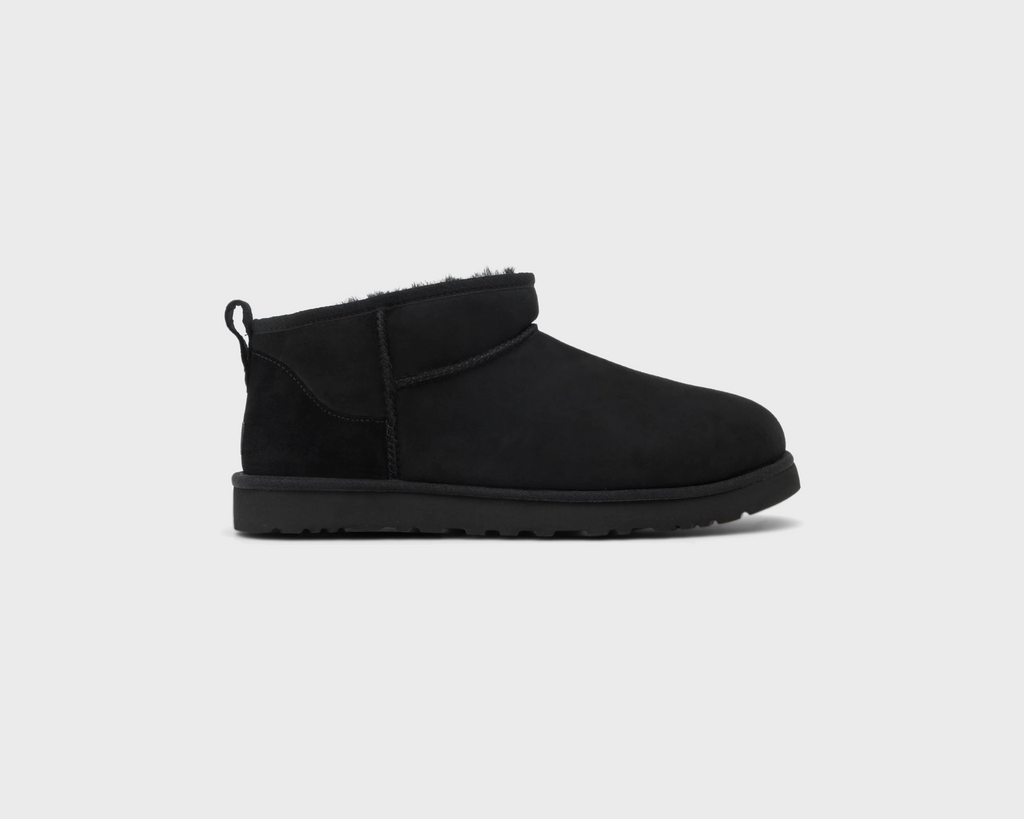 UGG Classic Ultra Mini Black Boot schwarz Außenseite Seitenansicht