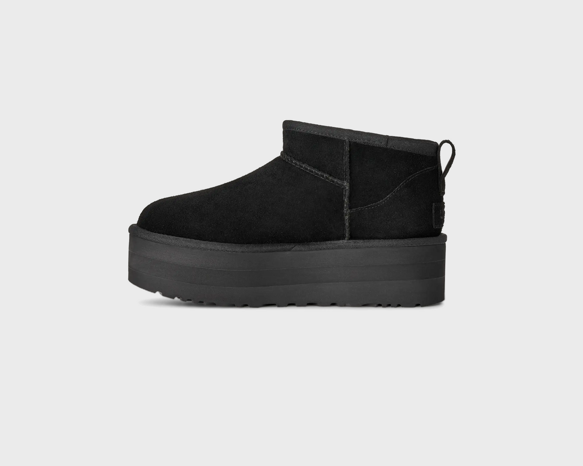 UGG Classic Ultra Mini Platform Black Boots schwarz Innenseite Seitenansicht