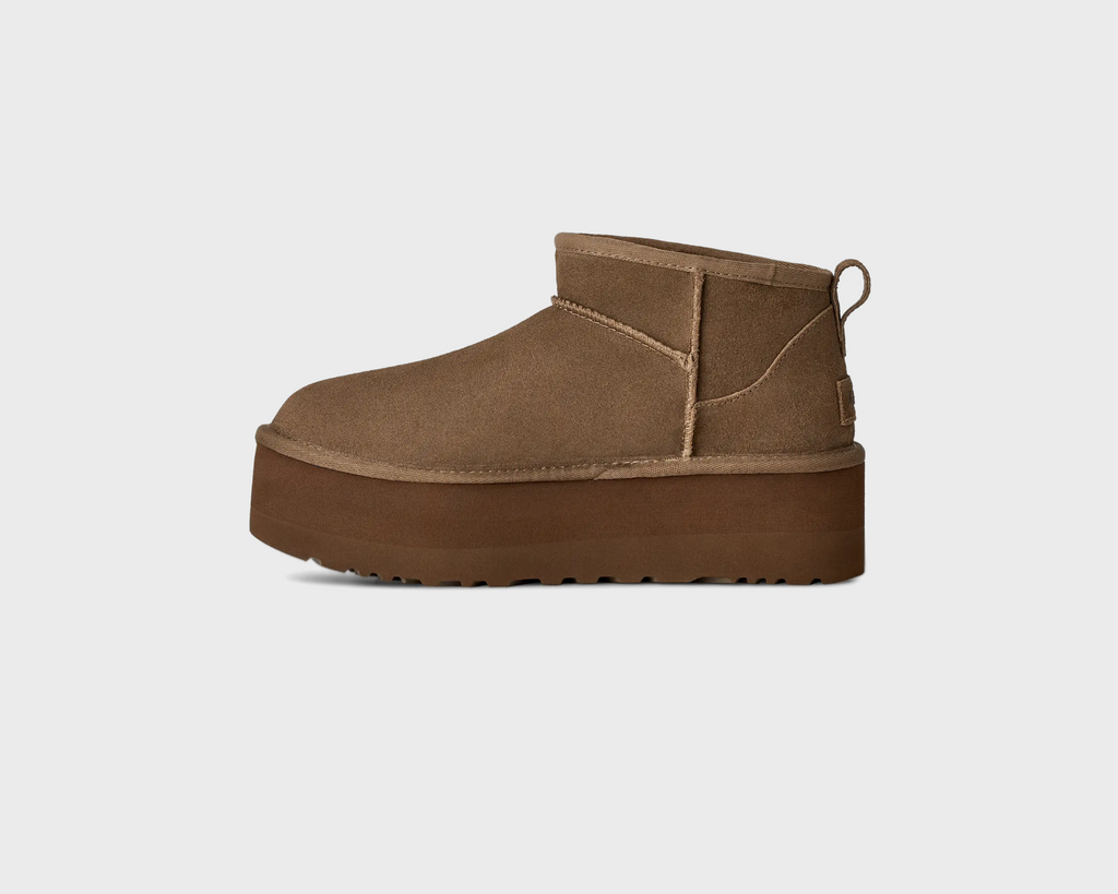 UGG Classic Ultra Mini Platform Light Bronze Boots hellbraun Innenseite Seitenansicht