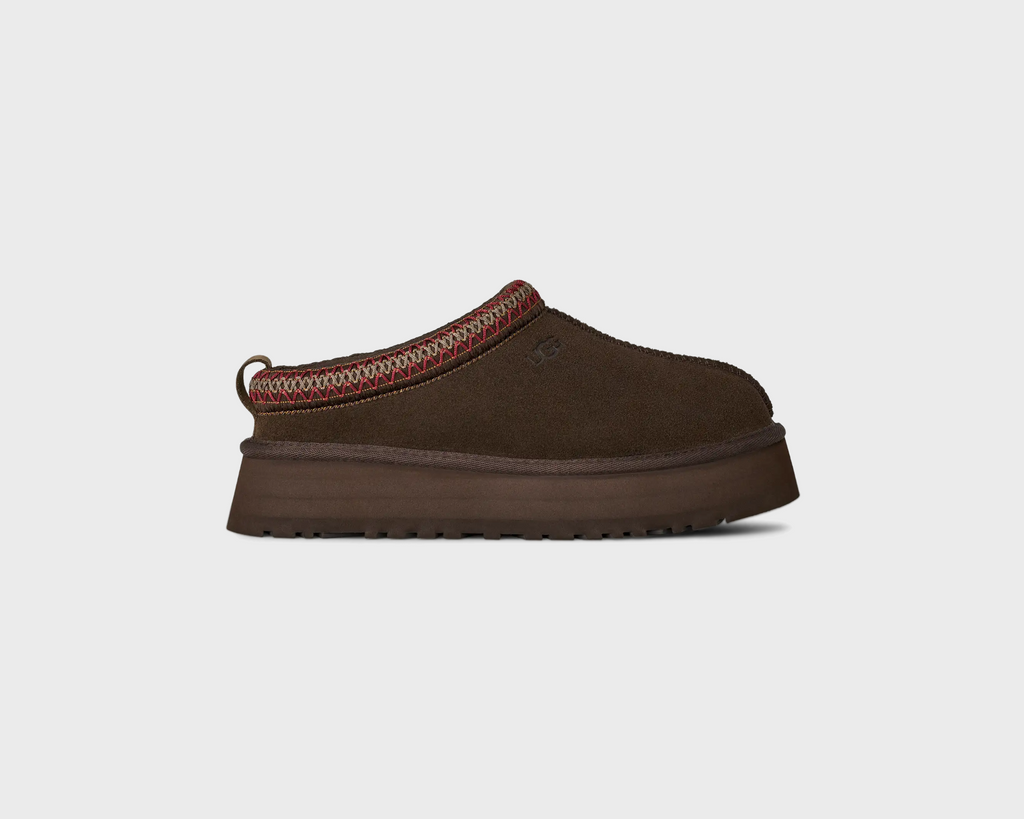 UGG Tazz II Dusted Cocoa Hausschuh dunkelbraun kakaobraun Außenseite Seitenansicht